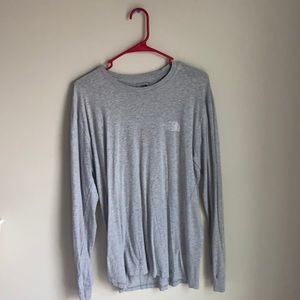 Long Sleeve Grey North Face T Shirt.